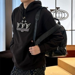 [홍콩명품.LOUIS VUITTON] 루이비통 25SS 로고 진주 장식 후드 티셔츠 (블랙), BM19824, KB, 홍콩명품의류,구매대행,온라인명품