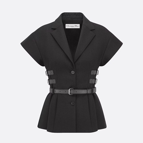 [홍콩명품,Christian Dior] 디올 25SS 로고 여성 벨티드 슬리브리스 자켓 (블랙), BM19838, 13C, 홍콩명품의류,구매대행,온라인명품