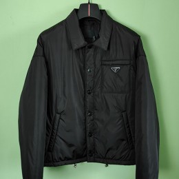 [홍콩명품,PRADA] 프라다 25SS 삼각로고 나일론 카라 솜패딩 자켓 (블랙), BM19906, JL, 홍콩명품의류,구매대행,온라인명품