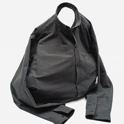 [홍콩명품.BALENCIAGA] 발렌시아가 25SS 로고 자수 프리사이즈 체크 패턴 남방 셔츠 (블루), BM19928, KK, 홍콩명품의류,구매대행,온라인명품