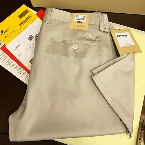 [홍콩명품.Burberry] 버버리 25SS 로고 면 팬츠 바지 (베이지), BM19965, S1F, 홍콩명품의류,구매대행,온라인명품
