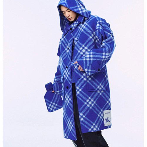 [홍콩명품.Burberry] 버버리 25SS 로고 체크 울 후드 코트 8078913, BM20069, TOM, 홍콩명품의류,구매대행,온라인명품