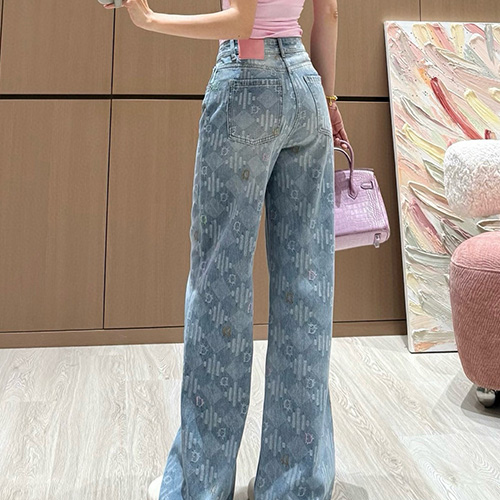 [홍콩명품,Christian Dior] 디올 25SS 로고 여성 오버핏 데님 팬츠 진 청바지, BM20098, CC, 홍콩명품의류,구매대행,온라인명품