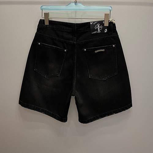 [홍콩명품.Chrome Hearts] 크롬하츠 25SS 로고 데님 쇼츠 반바지 (블랙), BM20224, JU, 홍콩명품의류,구매대행,온라인명품