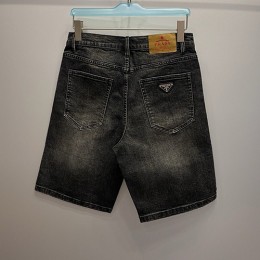 [홍콩명품,PRADA] 프라다 25SS 삼각로고 데님 쇼츠 반바지 (블랙), BM20225, JU, 홍콩명품의류,구매대행,온라인명품