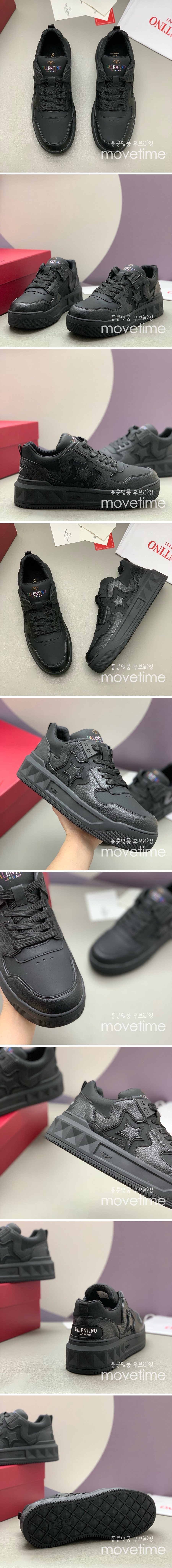 [홍콩명품.Valentino] 발렌티노 25SS 로고 남여 레더 가죽 스니커즈 운동화 (블랙), SE4717, PMD, 명품스니커즈,운동화,구두,로퍼,하이탑,신발