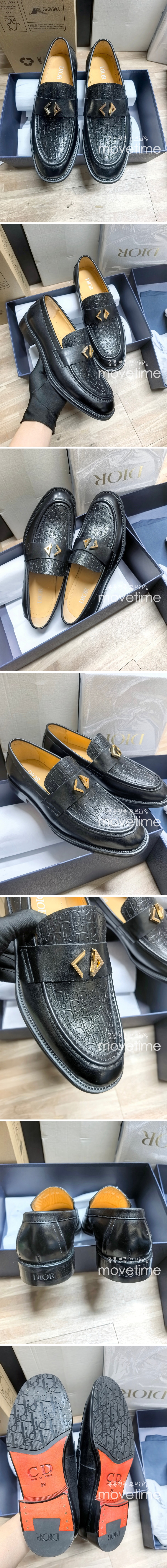 [홍콩명품,Christian Dior] 디올 25SS 로고 오블리크 레더 가죽 로퍼 구두 (블랙), SE4718, ALW, 명품스니커즈,운동화,구두,로퍼,하이탑,신발