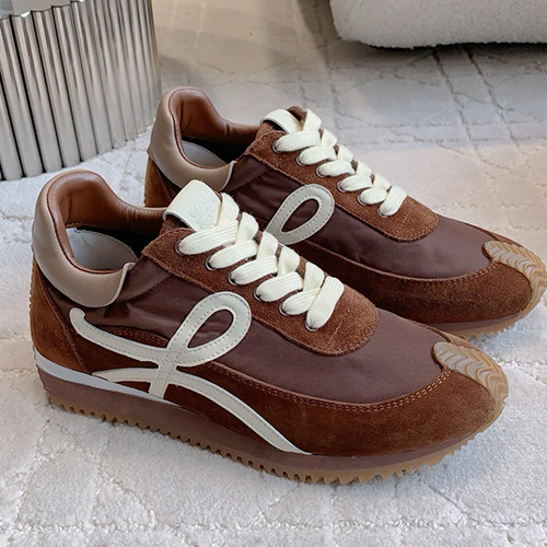 [홍콩명품.LOEWE] 로에베 25SS 로고 남여 레더 가죽 스니커즈 운동화 (브라운), SE4724, ALW, 명품스니커즈,운동화,구두,로퍼,하이탑,신발