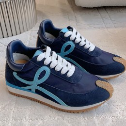 [홍콩명품.LOEWE] 로에베 25SS 로고 남여 레더 가죽 스니커즈 운동화 (블루), SE4725, ALW, 명품스니커즈,운동화,구두,로퍼,하이탑,신발