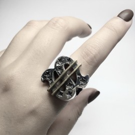 [가격문의][홍콩명품.Chrome Hearts] 크롬하츠 25SS 로고 Tenderloin 925실버 링 반지, ET2843, CR1, 홍콩명품의류,구매대행,온라인명품