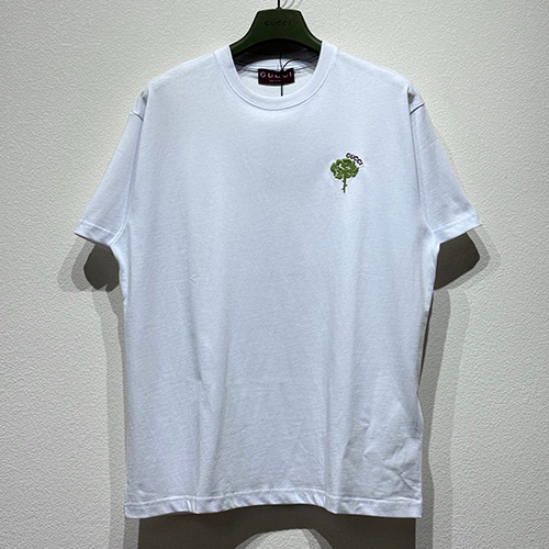 [홍콩명품.Gucci] 구찌 25SS 로고 플라워 자수 반팔 티셔츠 (2컬러), BM20252, KB, 홍콩명품의류,구매대행,온라인명품