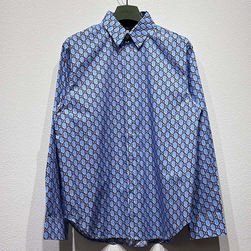 [홍콩명품.Gucci] 구찌 25SS 로고 GG수프림 남방 셔츠 (스카이블루), BM20283, KB, 홍콩명품의류,구매대행,온라인명품