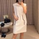 [홍콩명품.CHANEL] 샤넬 25SS 로고 여성 후드 슬리브리스 원피스 (아이보리), BM20289, SS, 홍콩명품의류,구매대행,온라인명품