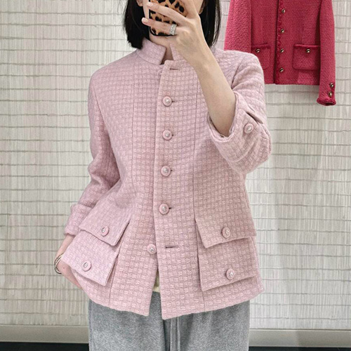 [홍콩명품.CHANEL] 샤넬 25SS 로고 여성 캐시미어 자켓 (핑크), BM20292, SS, 홍콩명품의류,구매대행,온라인명품