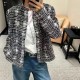 [홍콩명품.CHANEL] 샤넬 25SS 로고 패턴 여성 트위드 자켓 (블랙), BM20294, SS, 홍콩명품의류,구매대행,온라인명품