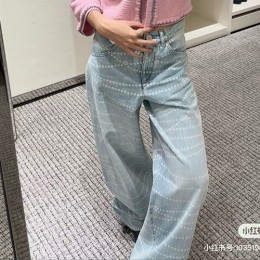 [홍콩명품.CHANEL] 샤넬 25SS 로고 여성 오버핏 데님 팬츠 진 청바지 (연청), BM20299, SS, 홍콩명품의류,구매대행,온라인명품