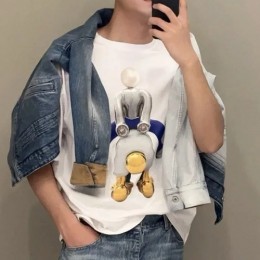 [홍콩명품.LOEWE] 로에베 25SS 로고 그래픽 프린트 반팔 티셔츠 (화이트), BM20309, SS, 홍콩명품의류,구매대행,온라인명품