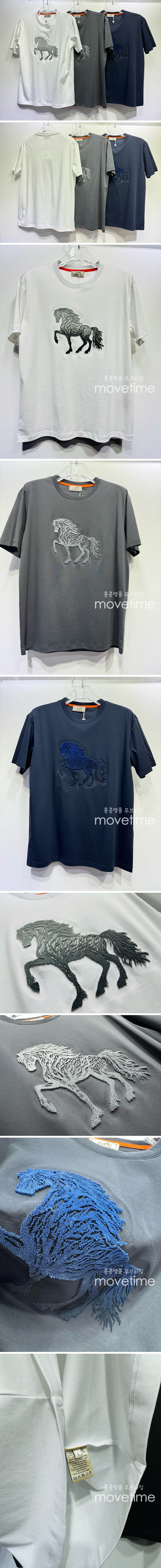 [홍콩명품.Hermes] 에르메스 25SS 로고 호스 반팔 티셔츠 (3컬러), BM20321, JU, 홍콩명품의류,구매대행,온라인명품