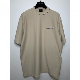 [홍콩명품.BALENCIAGA] 발렌시아가 25SS 웨이브로고 리버서블 반팔 티셔츠 (베이지), BM20323, JL, 홍콩명품의류,구매대행,온라인명품