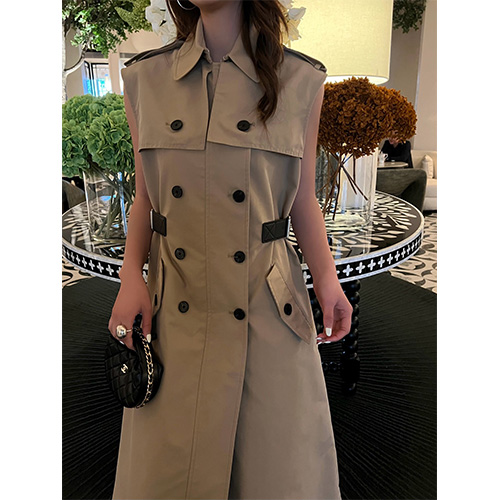 [홍콩명품,Christian Dior] 디올 25SS 로고 여성 슬리브리스 롱 원피스 (베이지), BM20369, TBG, 홍콩명품의류,구매대행,온라인명품