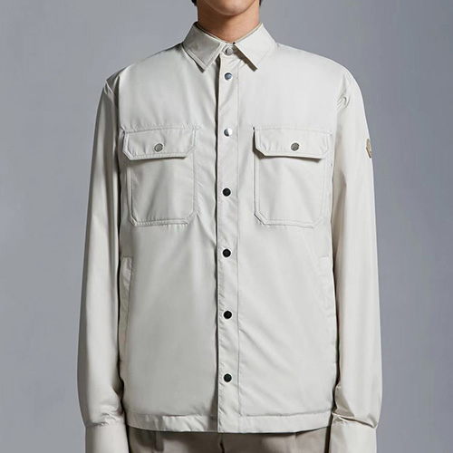 [홍콩명품.MONCLER] 몽클레어 25SS 로고 나일론 카라 자켓 (라이트그레이), BM20384, G5, 홍콩명품의류,구매대행,온라인명품