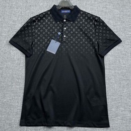 [홍콩명품.LOUIS VUITTON] 루이비통 25SS 로고 모노그램 그라데이션 카라 폴로 반팔 티셔츠 (블랙), BM20398, JQ, 홍콩명품의류,구매대행,온라인명품