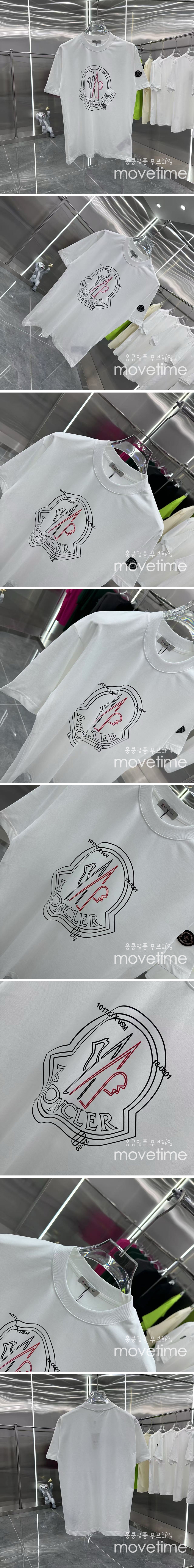 [홍콩명품.MONCLER] 몽클레어 25SS 로고 그래픽 프린트 반팔 티셔츠 (화이트), BM20420, G5, 홍콩명품의류,구매대행,온라인명품 상세이미지 2