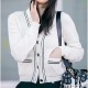 [홍콩명품.LOUIS VUITTON] 루이비통 25SS 로고 여성 V넥 니트 가디건 (화이트), BM20431, 13C, 홍콩명품의류,구매대행,온라인명품