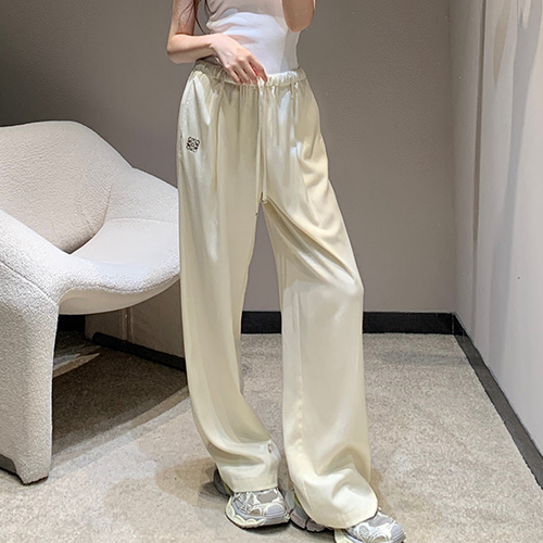 [홍콩명품.LOEWE] 로에베 25SS 로고 자수 여성 오버핏 팬츠 바지 (2컬러), BM20458, 13C, 홍콩명품의류,구매대행,온라인명품