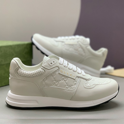 [홍콩명품.Gucci] 구찌 25SS 로고 레더 가죽 스니커즈 운동화 (화이트), SE4738, PMD, 명품스니커즈,운동화,구두,로퍼,하이탑,신발
