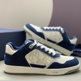 [홍콩명품,Christian Dior] 디올 25SS 로고 B27 스니커즈 운동화 (화이트-블루), SE4750, PMD, 명품스니커즈,운동화,구두,로퍼,하이탑,신발