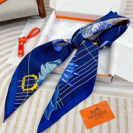 [홍콩명품.Hermes] 에르메스 25SS 로고 Daiske Nomura 90-90 실크 스카프 머플러 (블루), ET2891, JX, 홍콩명품의류,구매대행,온라인명품