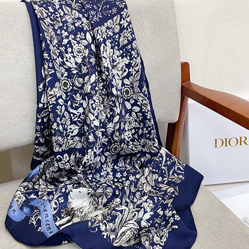 [홍콩명품,Christian Dior] 디올 25SS 로고 Around the World 90-90 실크 스카프 머플러 (블루), ET2899, JX, 홍콩명품의류,구매대행,온라인명품