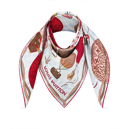 [홍콩명품.LOUIS VUITTON] 루이비통 25SS 로고 UP AND AWAY 90-90 실크 스카프 머플러 (핑크), ET2904, JX, 홍콩명품의류,구매대행,온라인명품