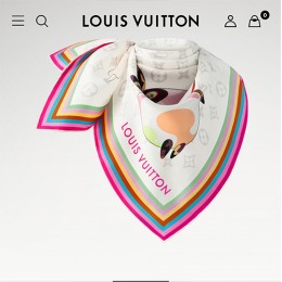 [홍콩명품.LOUIS VUITTON] 루이비통 25SS 로고 모노그램 Superflat Characters 90-90 실크 스카프 머플러, ET2925, JX, 홍콩명품의류,구매대행,온라인명품