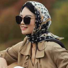 [홍콩명품.LOUIS VUITTON] 루이비통 25SS 로고 모노그램 Confidential 90-90 실크 스카프 머플러 (블랙), ET2927, JX, 홍콩명품의류,구매대행,온라인명품