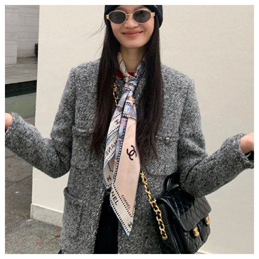 [홍콩명품.CHANEL] 샤넬 25SS 로고 패턴 90-90 실크 스카프 머플러, ET2996, JX, 홍콩명품의류,구매대행,온라인명품