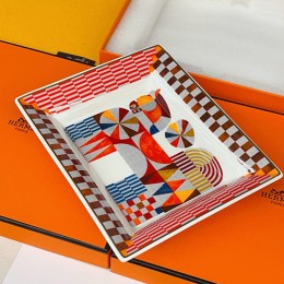 [홍콩명품.Hermes] 에르메스 25SS 로고 패턴 접시 그릇 재털이 17cm (레드), ET3006, JX, 홍콩명품의류,구매대행,온라인명품