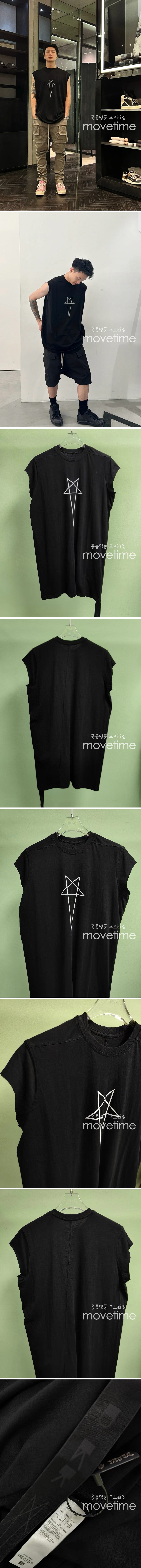 [홍콩명품.Rick Owens] 릭오웬스 25SS 로고 프린트 슬리브리스 티셔츠 (블랙), BM20554, JL, 홍콩명품의류,구매대행,온라인명품 상세이미지 2