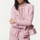 [홍콩명품.CHANEL] 샤넬 25SS 로고 여성 V넥 트위드 자켓 (핑크), BM20580, PG, 홍콩명품의류,구매대행,온라인명품