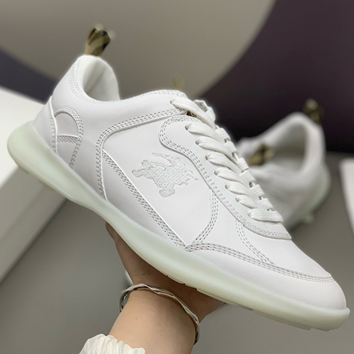 [홍콩명품.Burberry] 버버리 25SS 로고 레더 가죽 스니커즈 운동화 (화이트), SE4753, PMD, 명품스니커즈,운동화,구두,로퍼,하이탑,신발