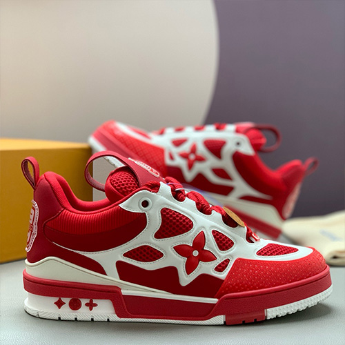[홍콩명품.LOUIS VUITTON] 루이비통 25SS 로고 모노그램 SKATE 스니커즈 운동화 (레드), SE4757, PMD, 명품스니커즈,운동화,구두,로퍼,하이탑,신발