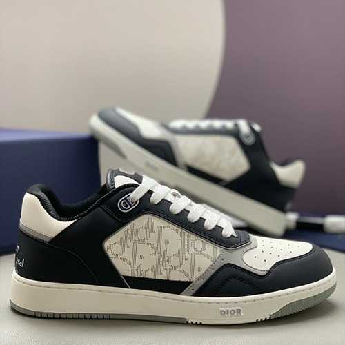 [홍콩명품,Christian Dior] 디올 25SS 로고 오블리크 B27 스니커즈 운동화 (화이트-블랙), SE4779, PMD, 명품스니커즈,운동화,구두,로퍼,하이탑,신발