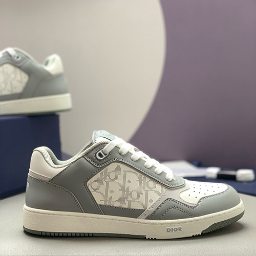 [홍콩명품,Christian Dior] 디올 25SS 로고 오블리크 B27 스니커즈 운동화 (화이트-그레이), SE4780, PMD, 명품스니커즈,운동화,구두,로퍼,하이탑,신발