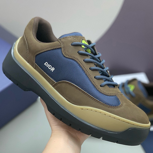 [홍콩명품,Christian Dior] 디올 25SS 로고 레더 가죽 스니커즈 운동화 (브라운-네이비), SE4790, PMD, 명품스니커즈,운동화,구두,로퍼,하이탑,신발