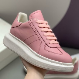 [홍콩명품.McQueen] 알렉산더맥퀸 25SS 로고 여성 레더 가죽 스니커즈 운동화 (핑크), SE4807, PMD, 명품스니커즈,운동화,구두,로퍼,하이탑,신발
