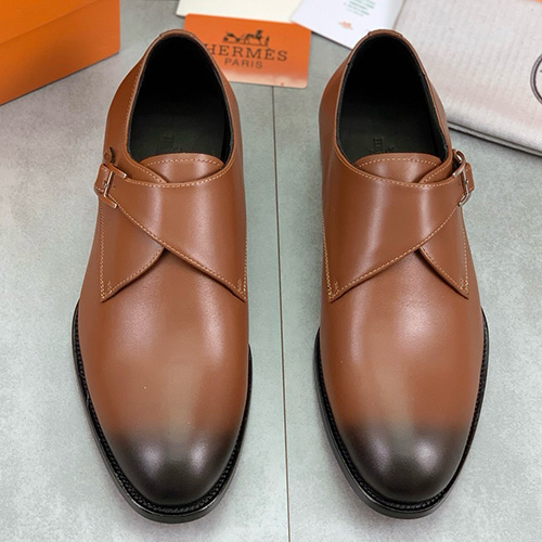 [홍콩명품.Hermes] 에르메스 25SS 로고 레더 가죽 정장 구두 (브라운), SE4818, S2, 명품스니커즈,운동화,구두,로퍼,하이탑,신발