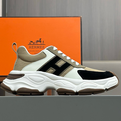 [홍콩명품.Hermes] 에르메스 25SS 로고 H 스니커즈 운동화 (브라운-블랙), SE4828, S2, 명품스니커즈,운동화,구두,로퍼,하이탑,신발