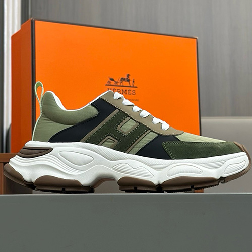 [홍콩명품.Hermes] 에르메스 25SS 로고 H 스니커즈 운동화 (카키), SE4829, S2, 명품스니커즈,운동화,구두,로퍼,하이탑,신발