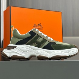 [홍콩명품.Hermes] 에르메스 25SS 로고 H 스니커즈 운동화 (카키), SE4829, S2, 명품스니커즈,운동화,구두,로퍼,하이탑,신발
